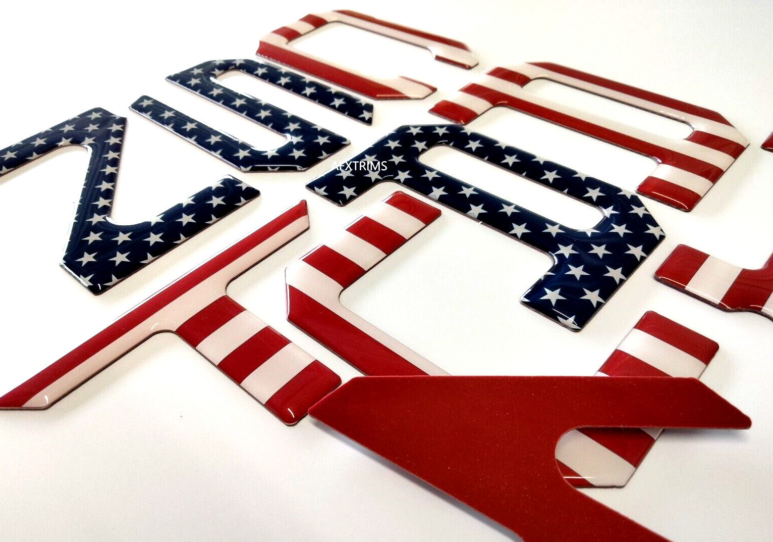3D US FLAG RAISED DOMED TAILGATE LETTER FOR HYUNDAI SANTA CRUZ 2022-2024 US MADE
