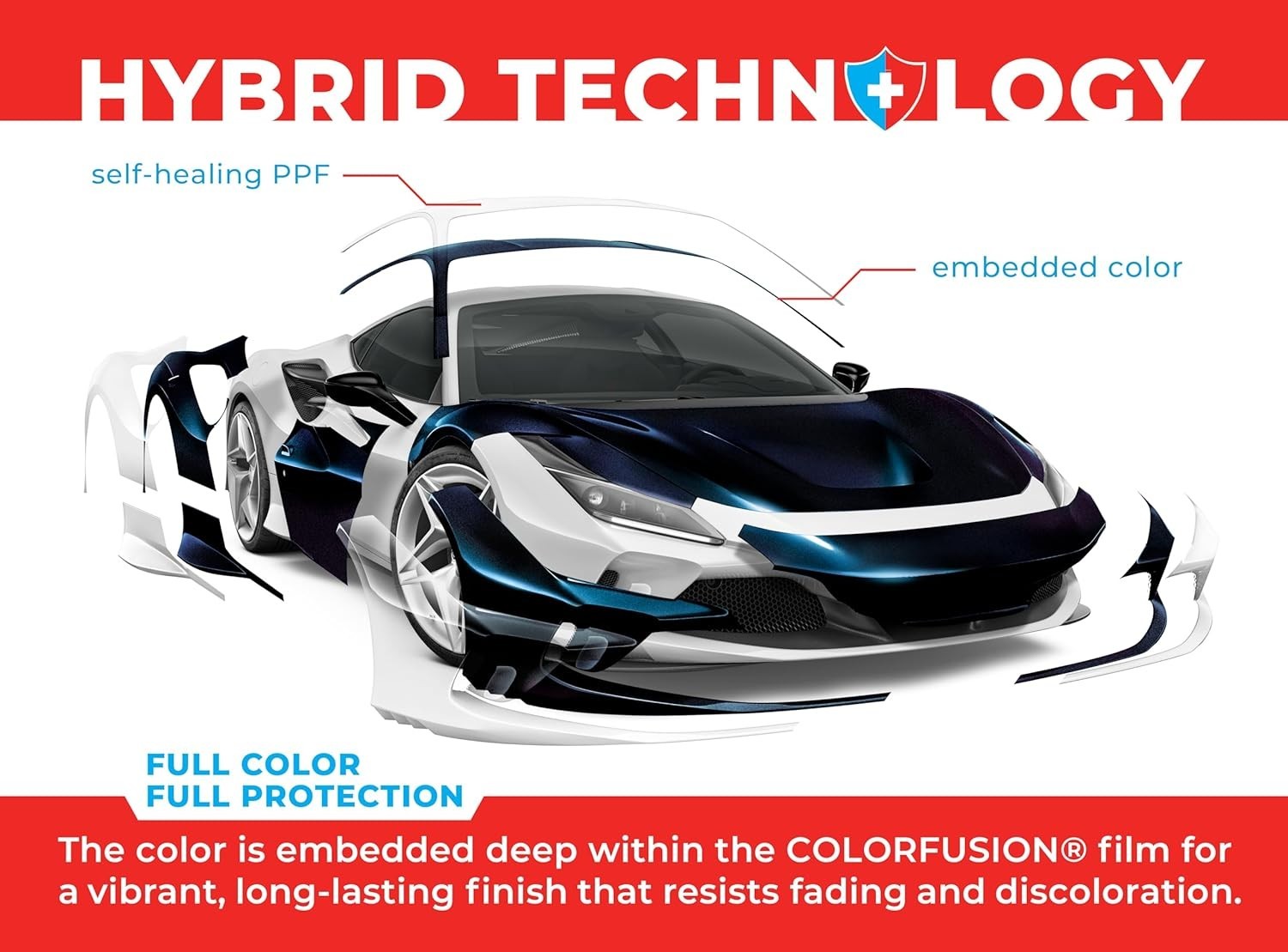 Glossy Cosmic Blue ColorFusion Wrap – 1ft x 5ft Durable Paint Protection Film