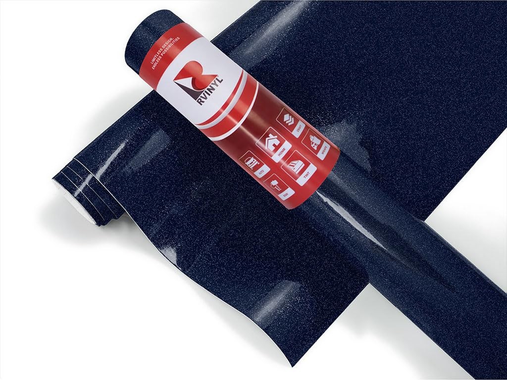 Gloss Midnight Blue Vinyl Car Wrap 5ft x 3ft 15sq ft Thick Film