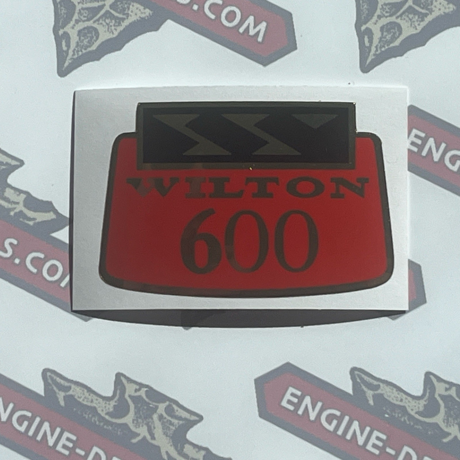 Wilton Vise 600 Decal Red Black On Gold Foil 1 1/2” Long
