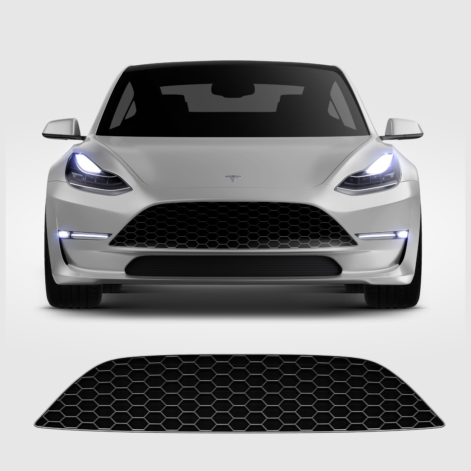 Front Grill Imitation Decal Design1, for Tesla Model3 2017 – 2022