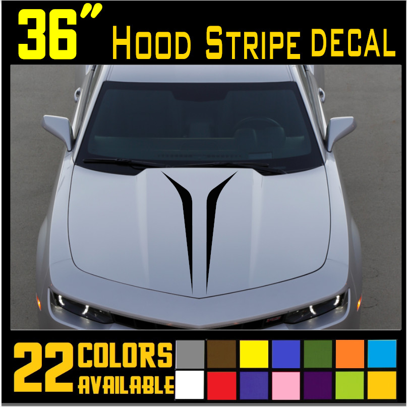 36″ Long Car Hood Decal Sticker Universal Auto Racing Body Stripe Vinyl [H2]