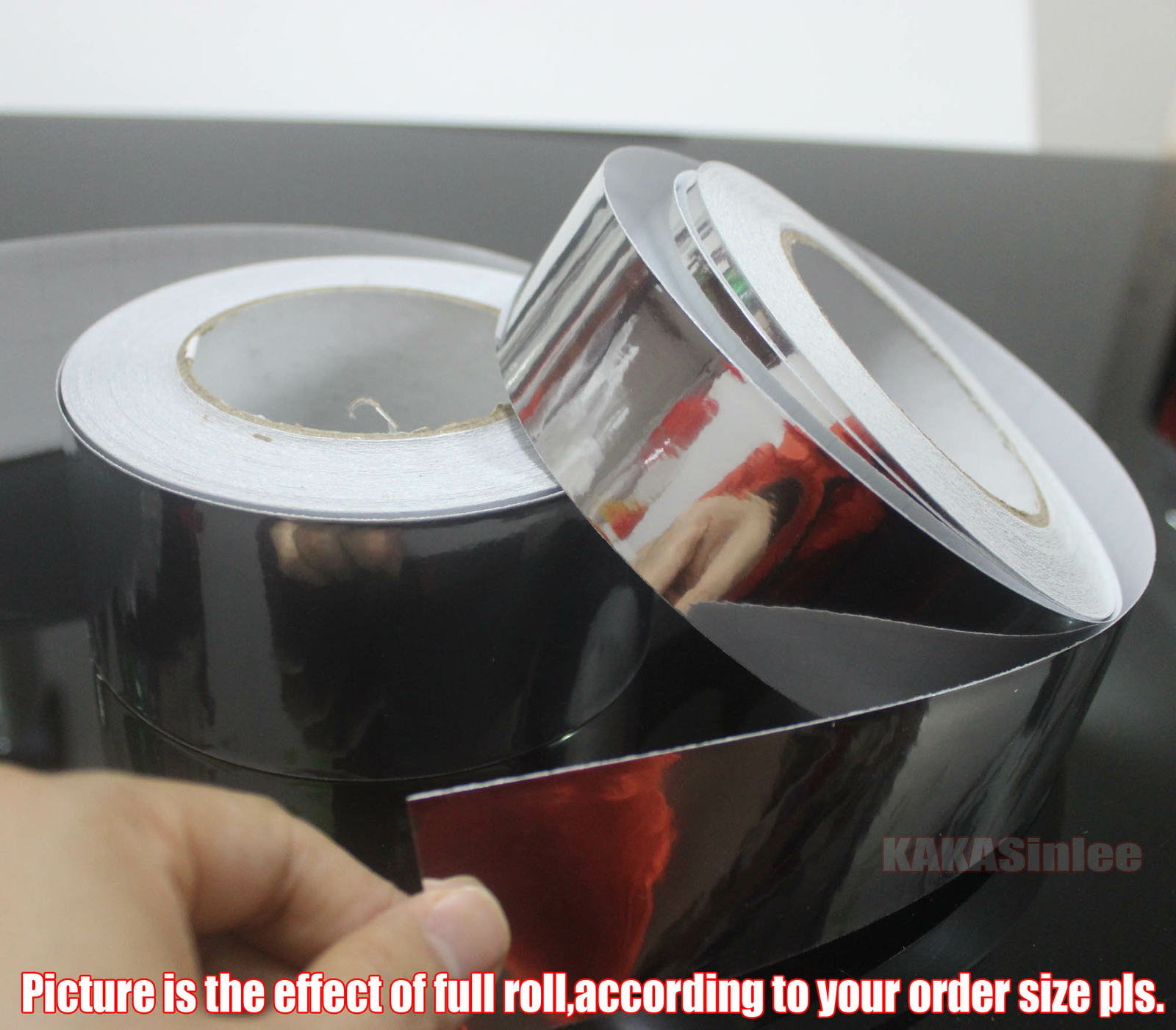 Silver Glossy Mirror Chrome Bright Tape Decors Car Vinyl Wrap Decal Sticker ABUS