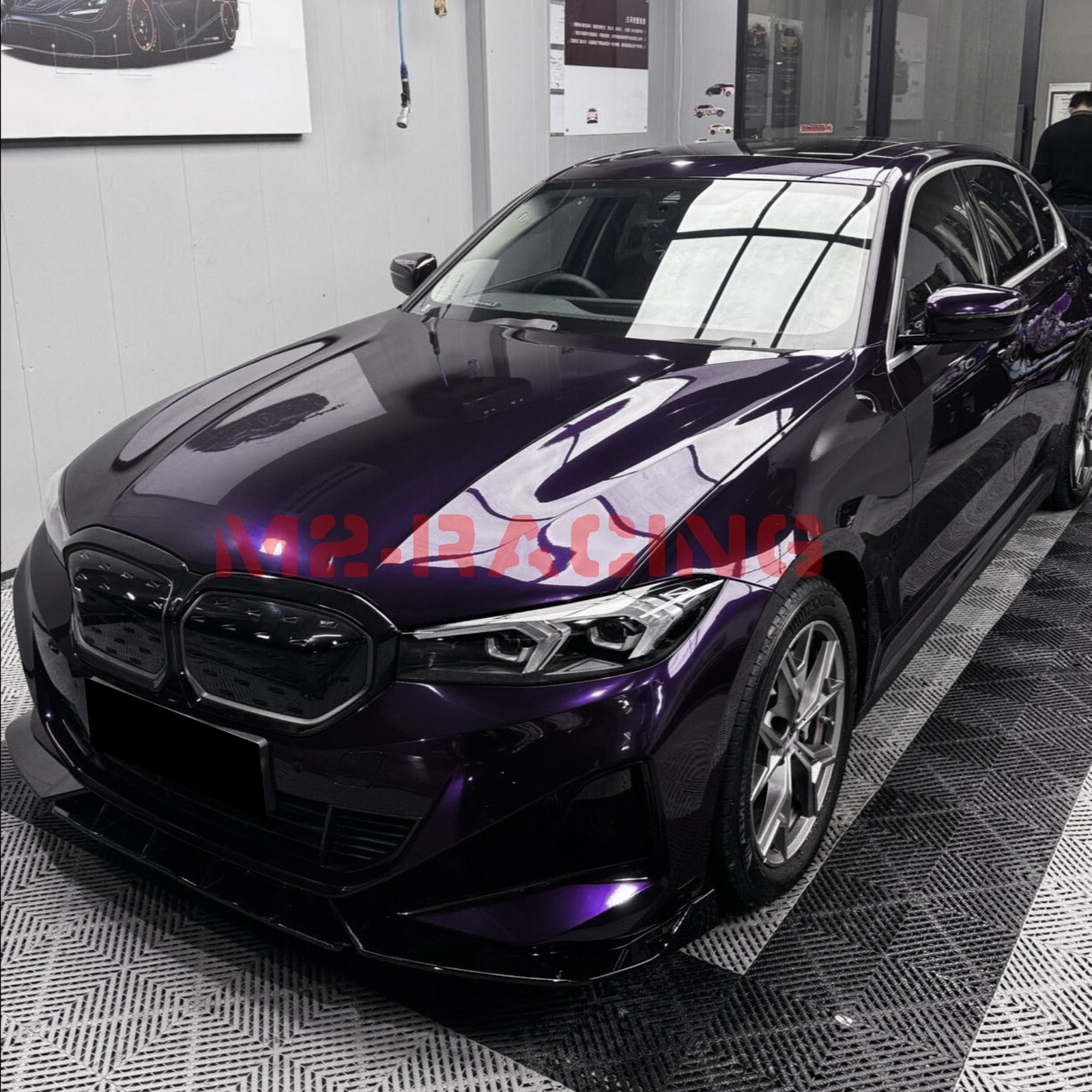 Gloss Metallic Midnight Purple PPF TPU Paint Protection Film Dry Wet Vinyl Wrap