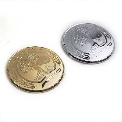 for Mercedes-Benz steering wheel sticker modification interior tri emblem
