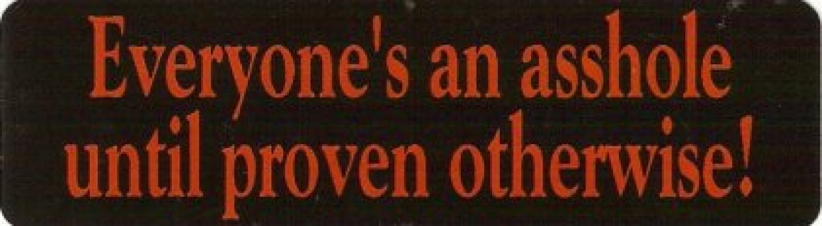 Motorcycle Sticker for Helmets or toolbox #294 Everyone’s an until prove