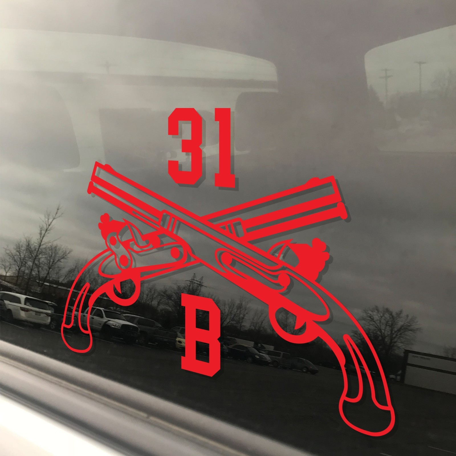 Army MOS 31B Military Police MP Crossed Pistols Insignia Decal 3″ x 5.5″