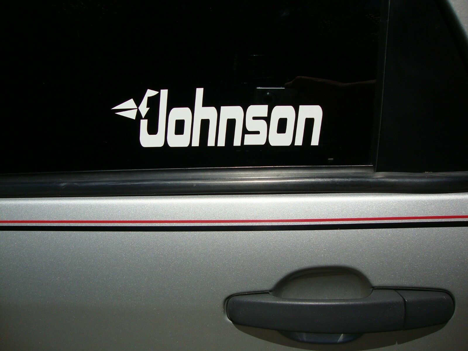 JOHNSON OUTBOARD MOTOR DECAL VINTAGE STYLE BOAT MARINE FISHING 9″X3″ STICKER