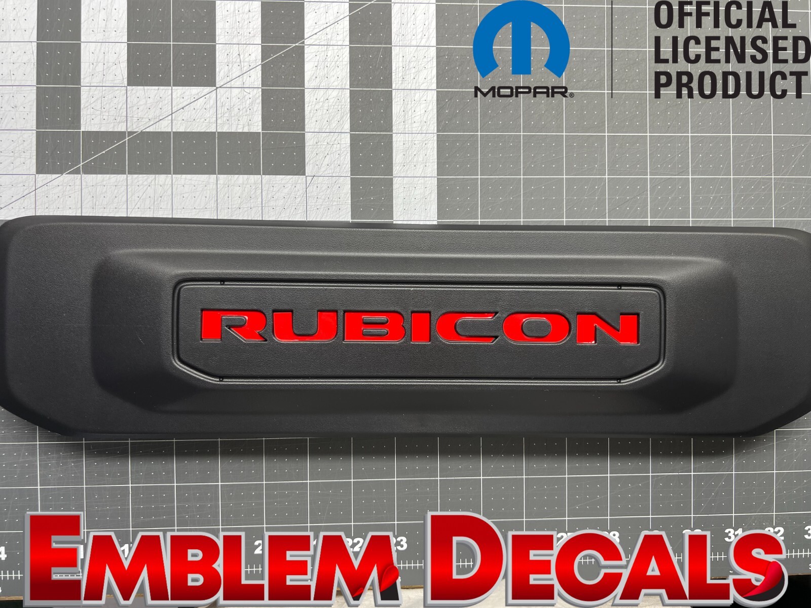 Jeep Wrangler RUBICON JK Plate Filler Decals 2013 2014 2015 2016 2017 2018