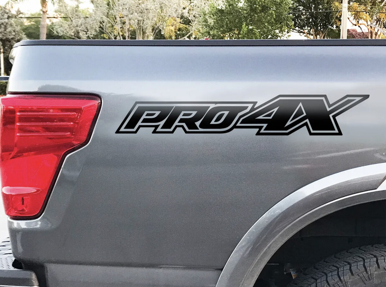 2X Decals Vinyl Fits Nis san Titan XD PRO 4X truck 2015 2019 PRO4X Stickers