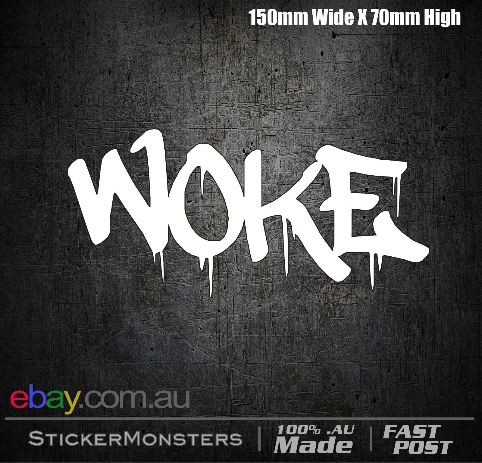 WOKE Sleeper Sticker Decal 150mm Wide Car Van Truck