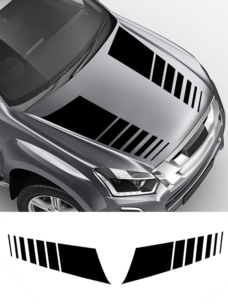 Car Stickers Hood Stripes Decals Deacoration Parts Removable Fit For Truck SUV