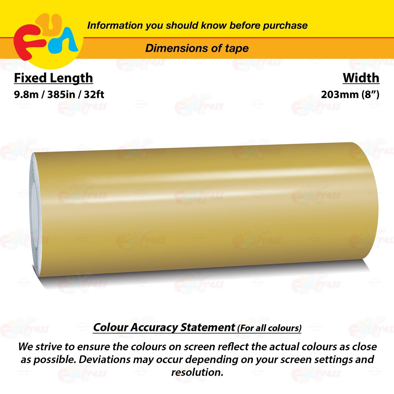 GOLD 8″ 203mm Roll PIN STRIPE Car Model Bike Streamline TAPE Decal Vinyl Sticker