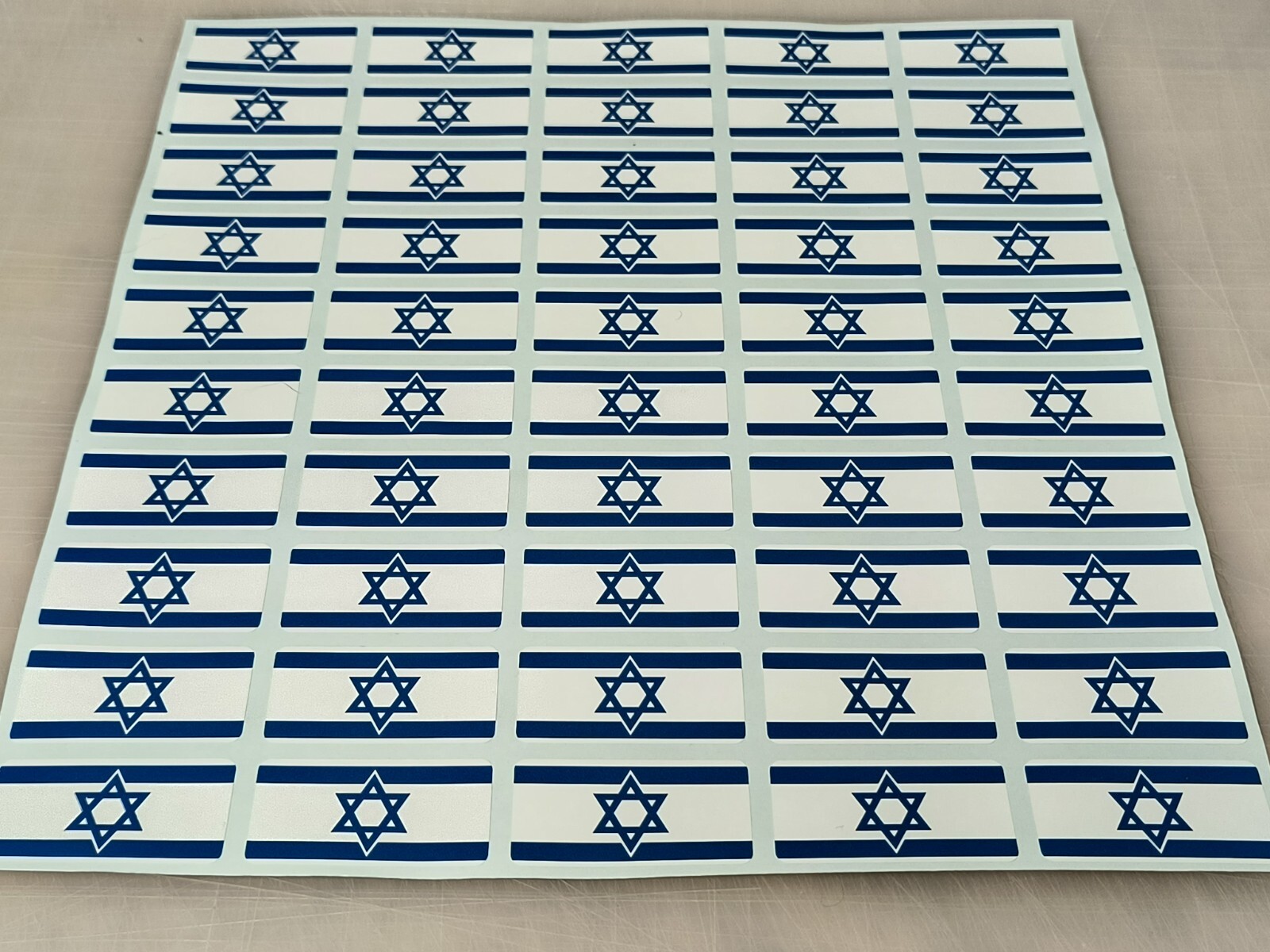 50 pack – 1″x2″ ISRAELI FLAG Vinyl Stickers / Flag Decals Israel Bulk Lot Set