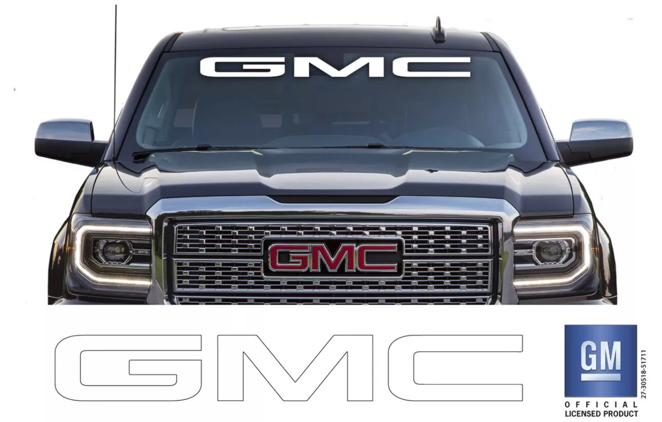 2015 16 17 18 19 20 21 22 23 24 GMC Sierra GMC Windshield Decal Letters