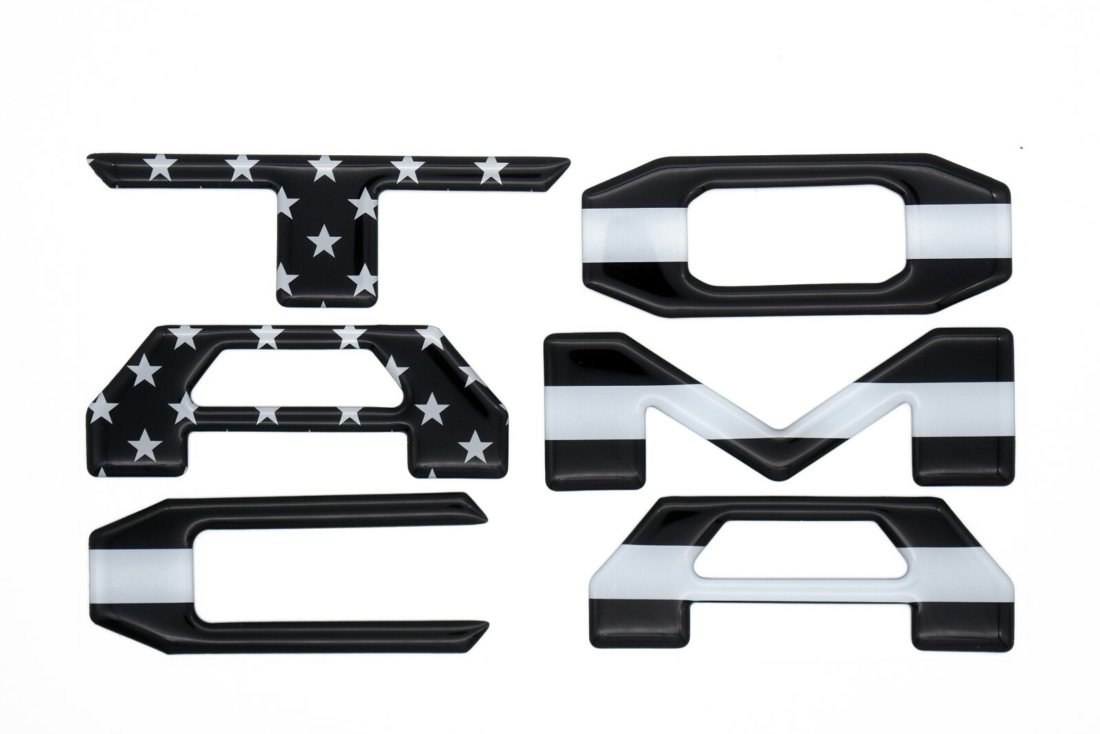 Tailgate 3D Domed Raised Letters Inserts for Toyota Tacoma 2016-2019 TAILGATE