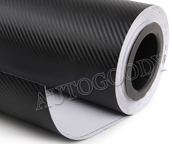 12″ x 60″ Black Carbon Fiber Vinyl Film Wrap 3D Bubble Free Air Release 1ftx5ft