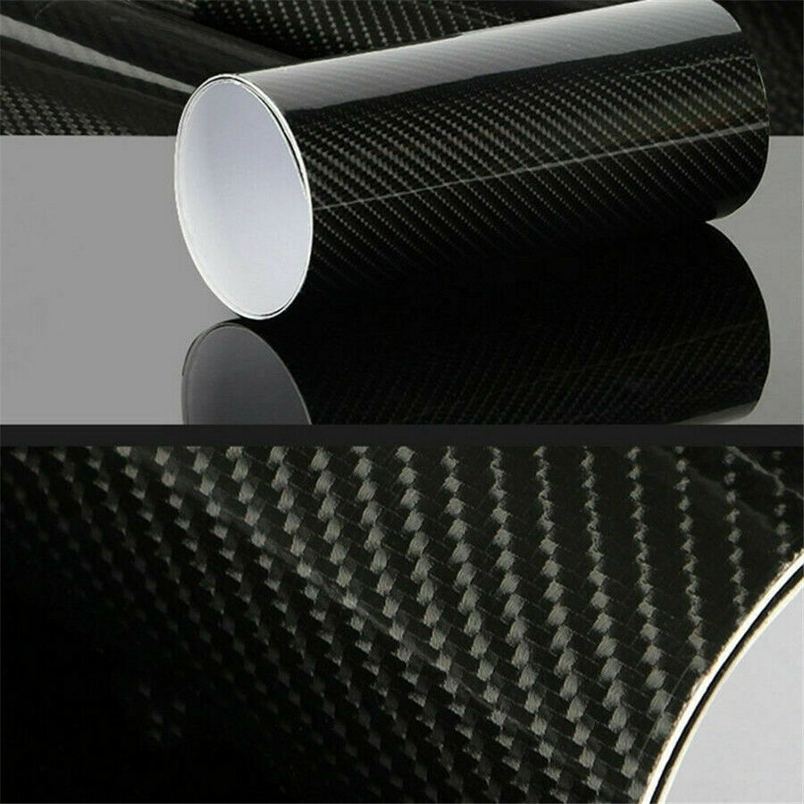 Premium Fibra De Carbono For Car Vinilo Para Autos Carros Negro 30*152 cm 7D US