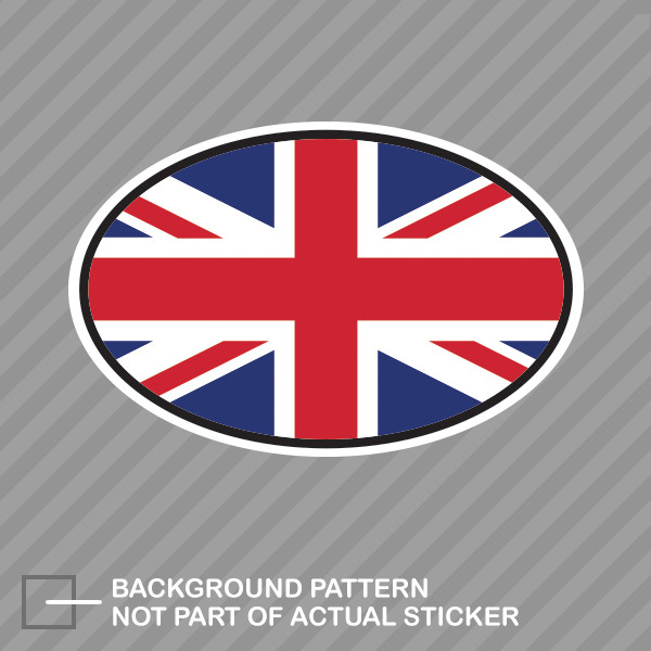 United Kingdom Oval Sticker Decal Vinyl Britain British Country Code euro UK v7