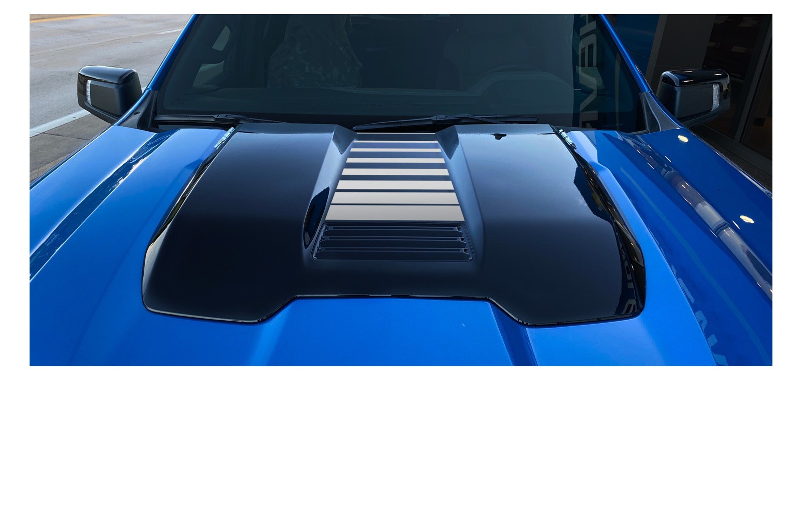 2022 23 24 Chevy Silverado 1500 ZR2 Custom LT Trail Boss Hood Scoop Decal SILVER