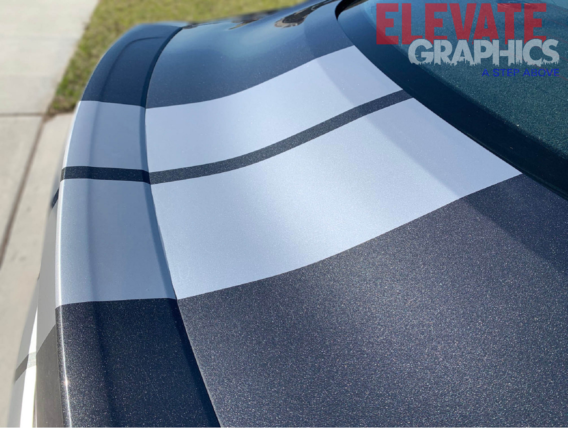 For Ford Mustang Decals Split Rally Vinyl Stripes 3M Graphics Stickers 2018-2023