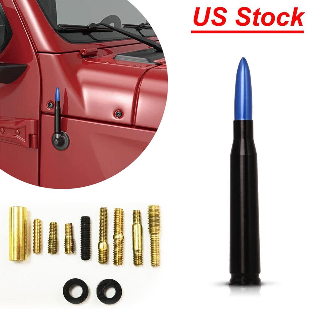 1/2set Bullet Antenna Power Mast For Cars Motorcycles Street Rods Classics Boat