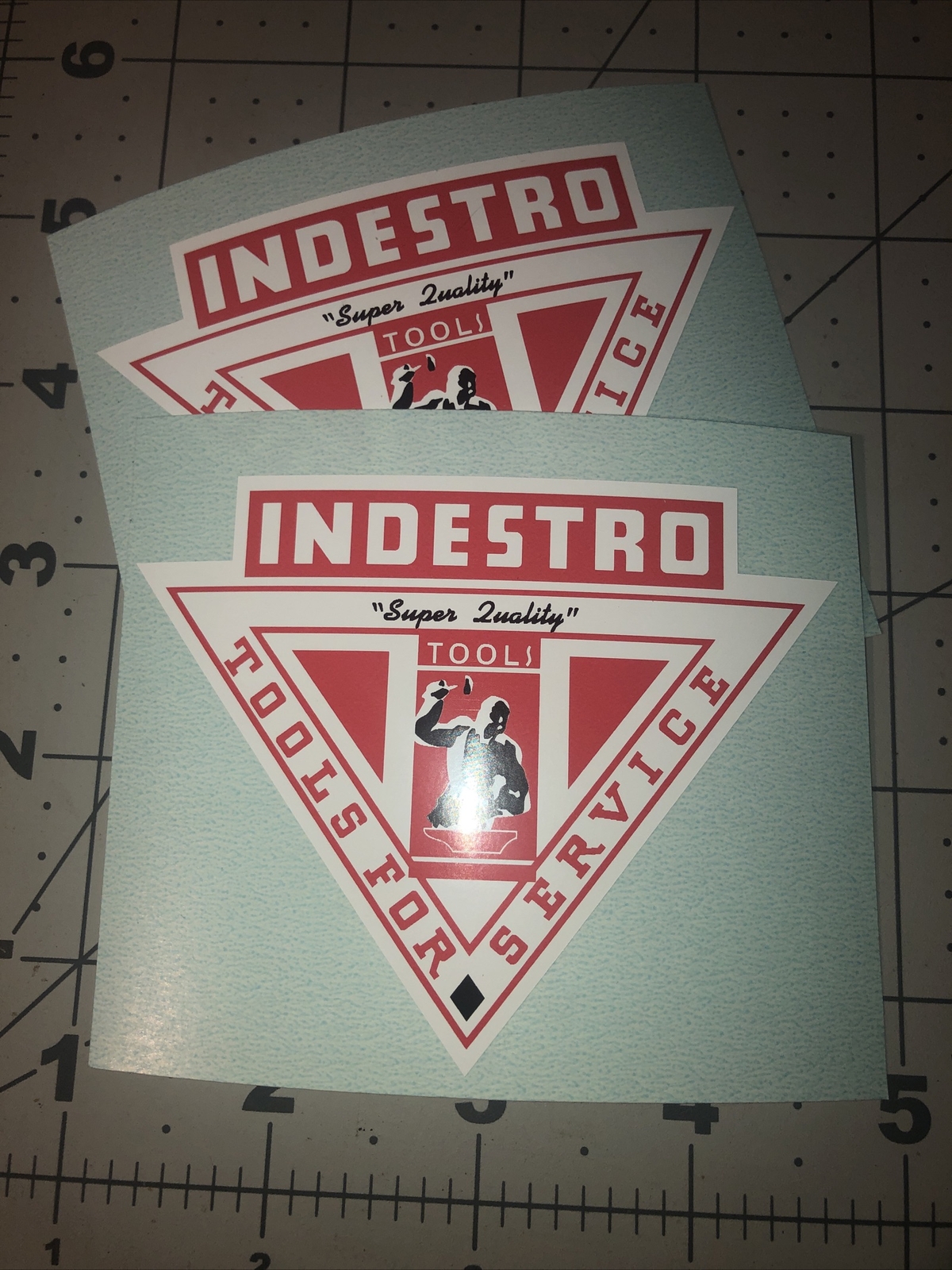 Indestro Tools For Service Box Display Decals Reproduction 3 5/8” Set Of 2