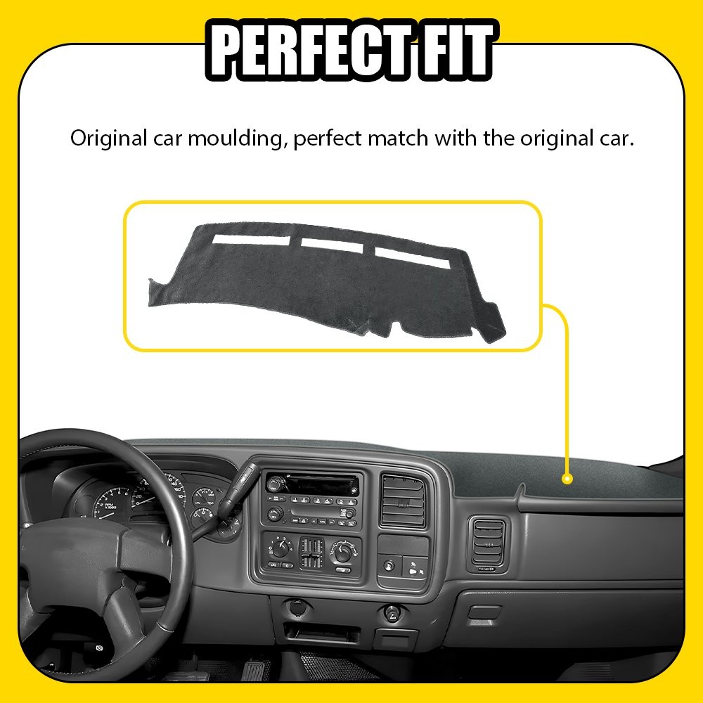 for Chevrolet Tahoe Suburban 00-06 Yukon Dashboard Dash Cover Pad Mat Gray 1-5X