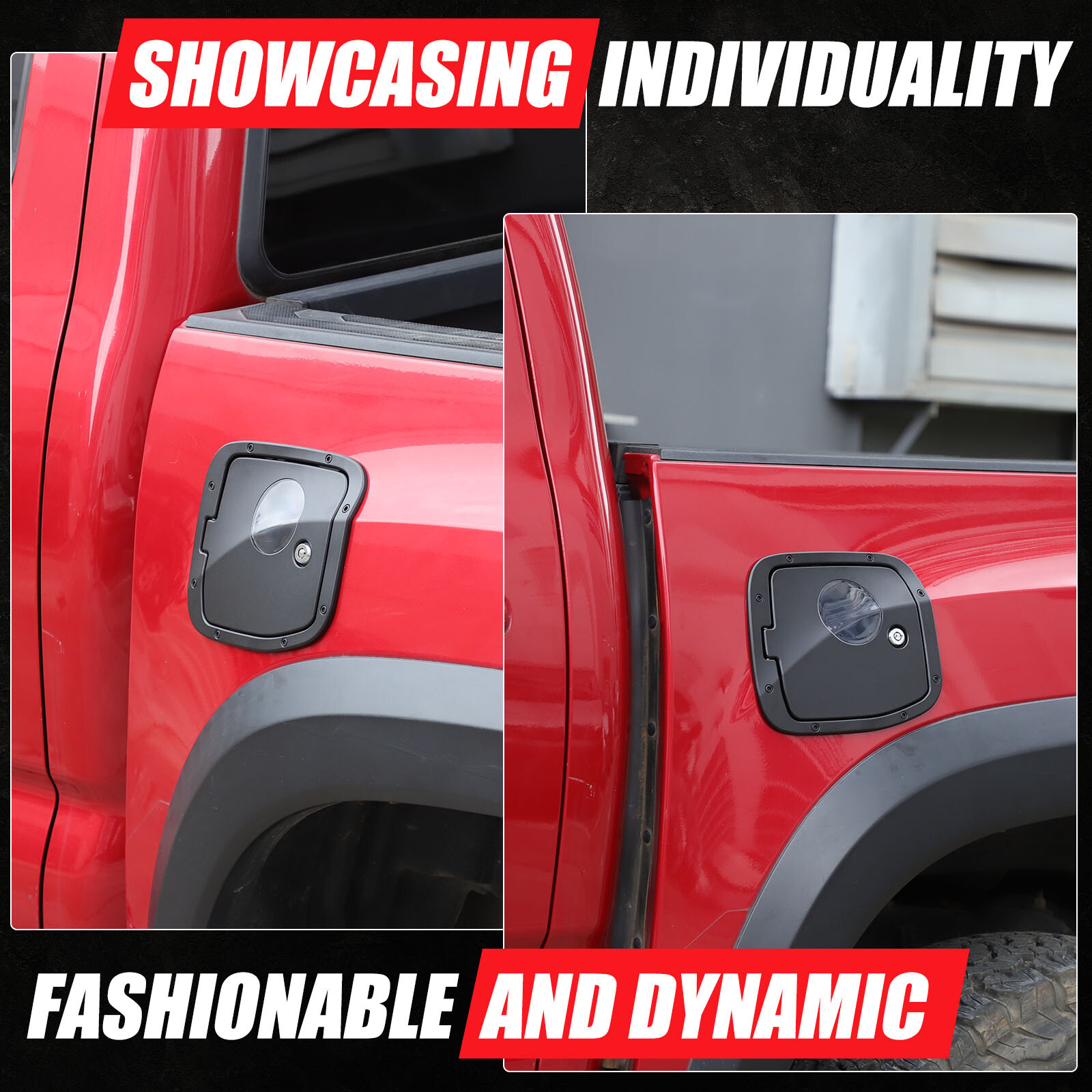 For Toyota Tacoma 16-2022 Door Fuel Tank Cover With Lock Keys Gas Cap Tank Trim