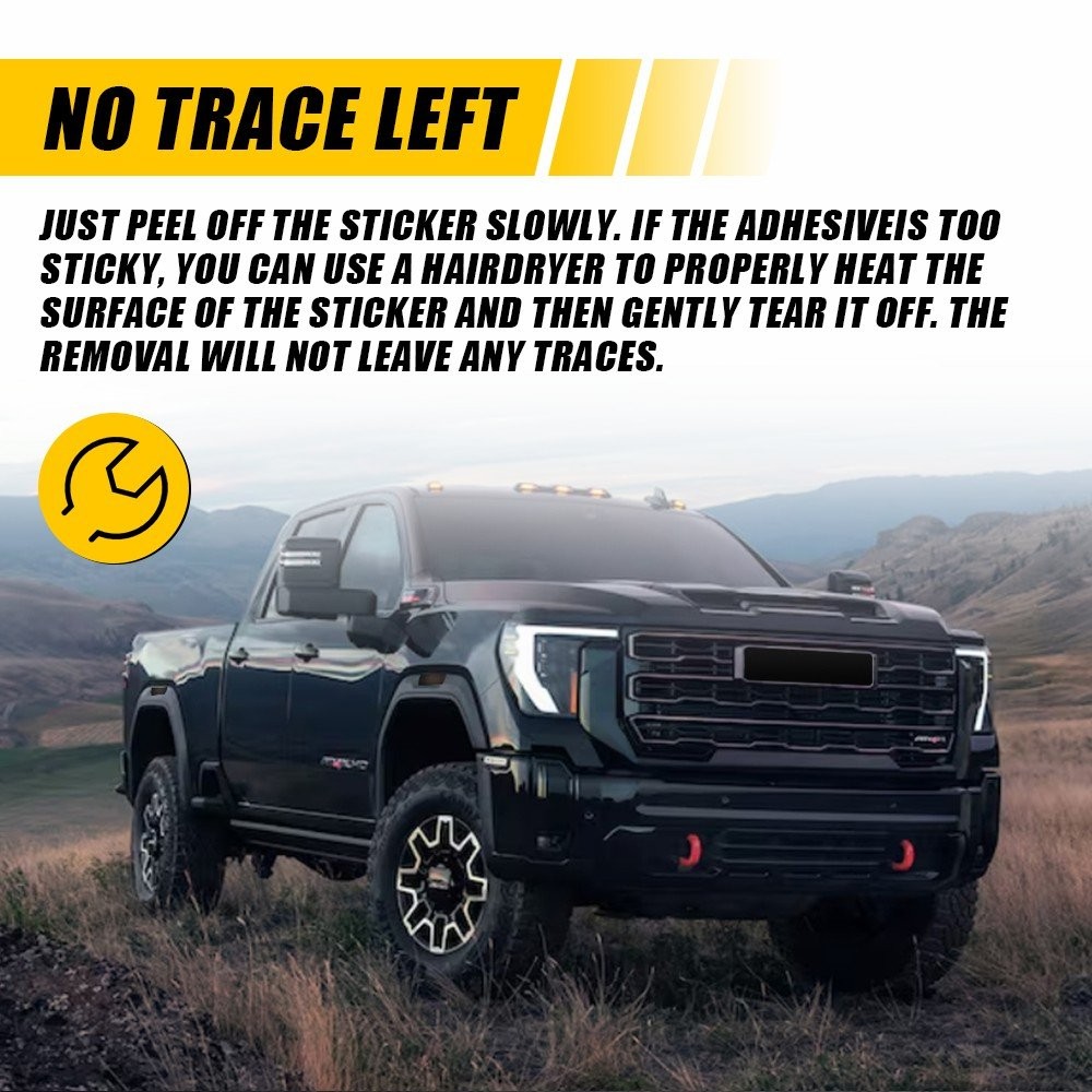 4X Side Marker Light PreCut Film Tint For 2024-2025 GMC Sierra Adhesive Backs