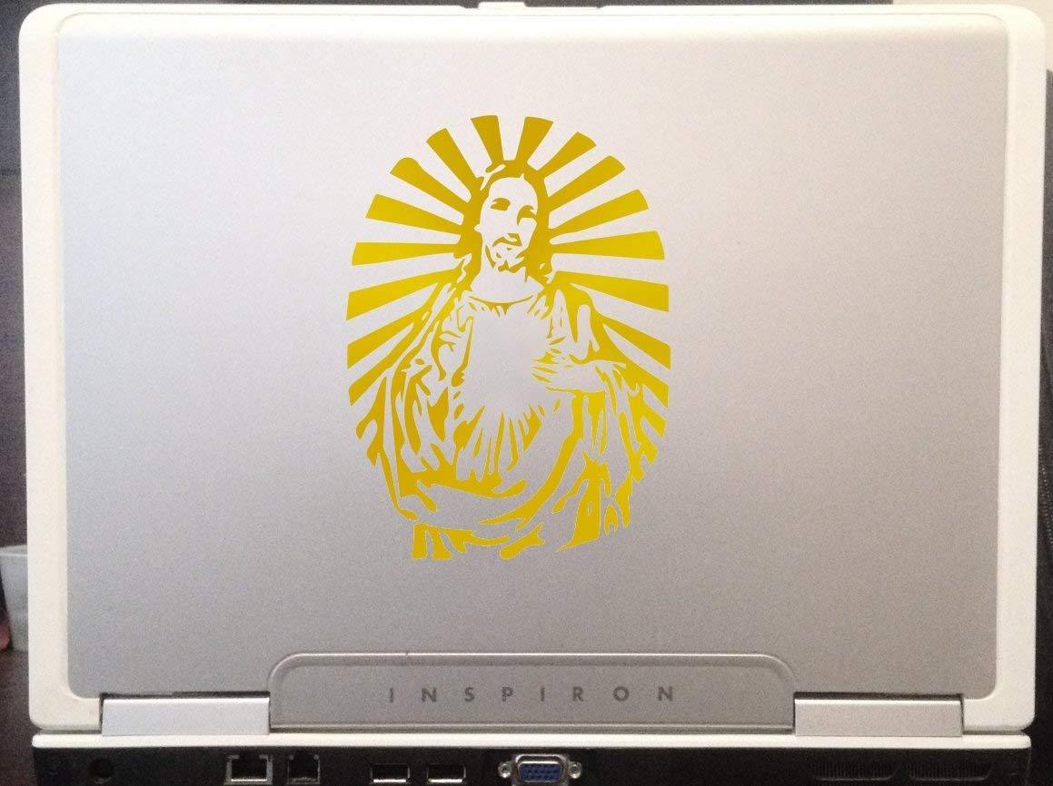 Jesus Christ Above Religion God Vinyl Decal 6″ Gold