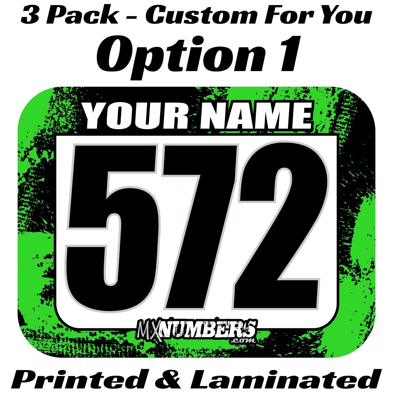 Motocross Mini Number Plate Decal Stickers Custom Name Race MX SX ATV AMA RMZ RM
