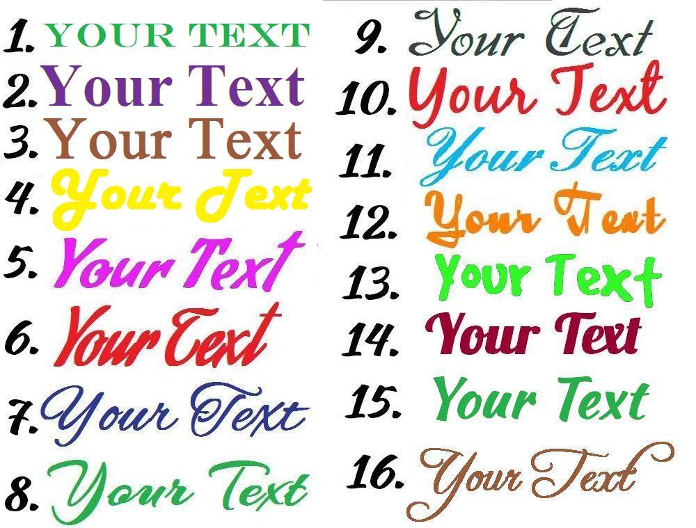 3″ x 10″ CUSTOM VINYL LETTERING Personalized Text Car Window Wall Sticker Decal