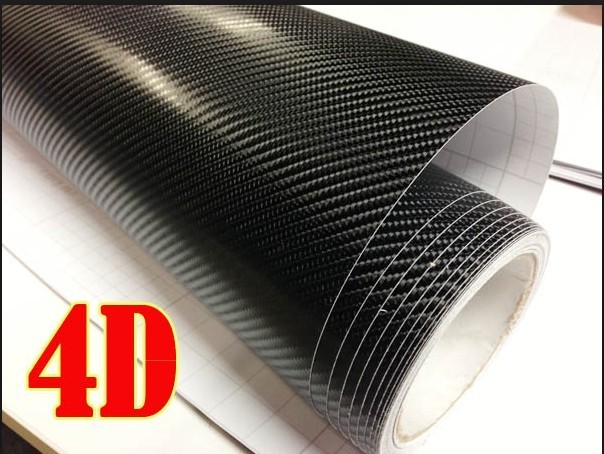 GB 4D Carbon Fiber BLACK Vinyl 12″ x 60″ Vehicle Wrapping Sticker Sheet AIR FREE
