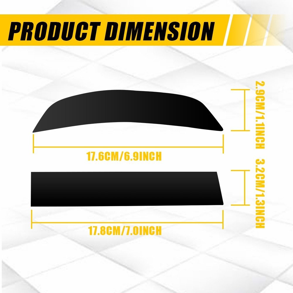 For 24+ Chevrolet Traverse Front And Rear Reflector Smoke Tint Vinyl Decal 4-20X