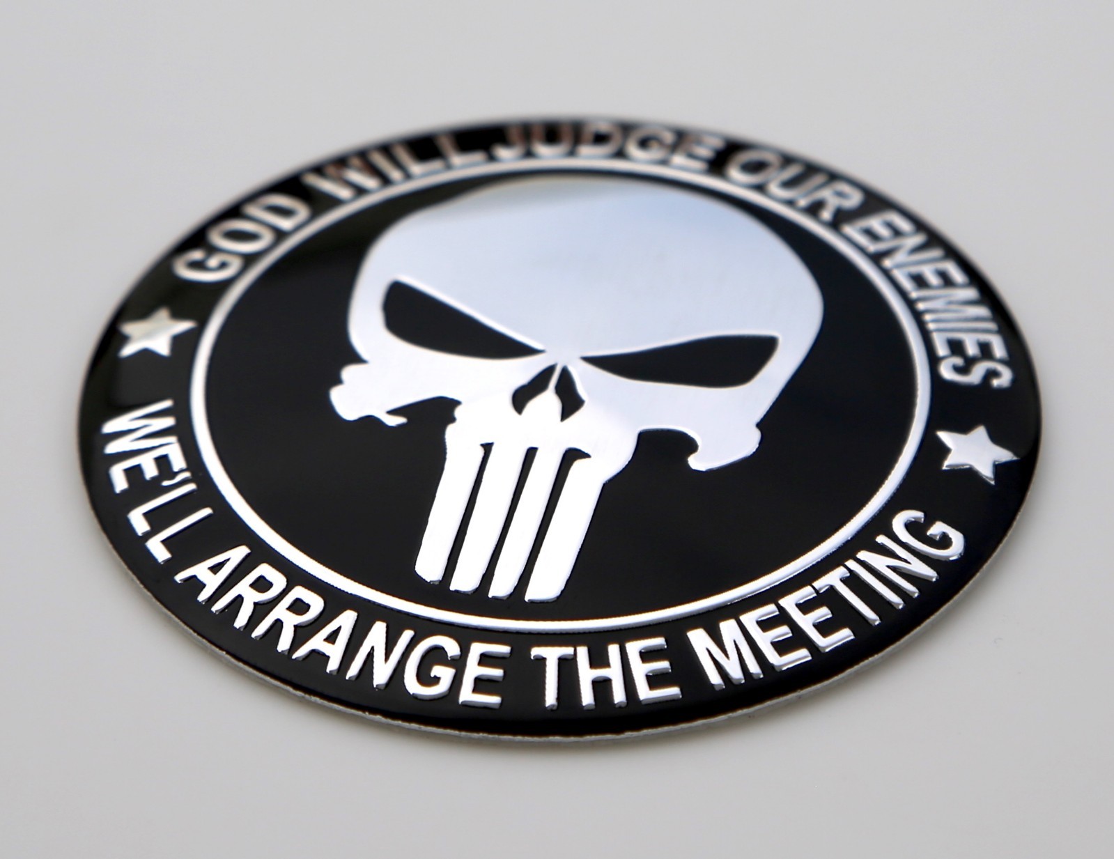 2x 3D Metal Molon Labe Sticker 2nd Amendment Decal Emblem NRA 2.2″ DOME SHAPE