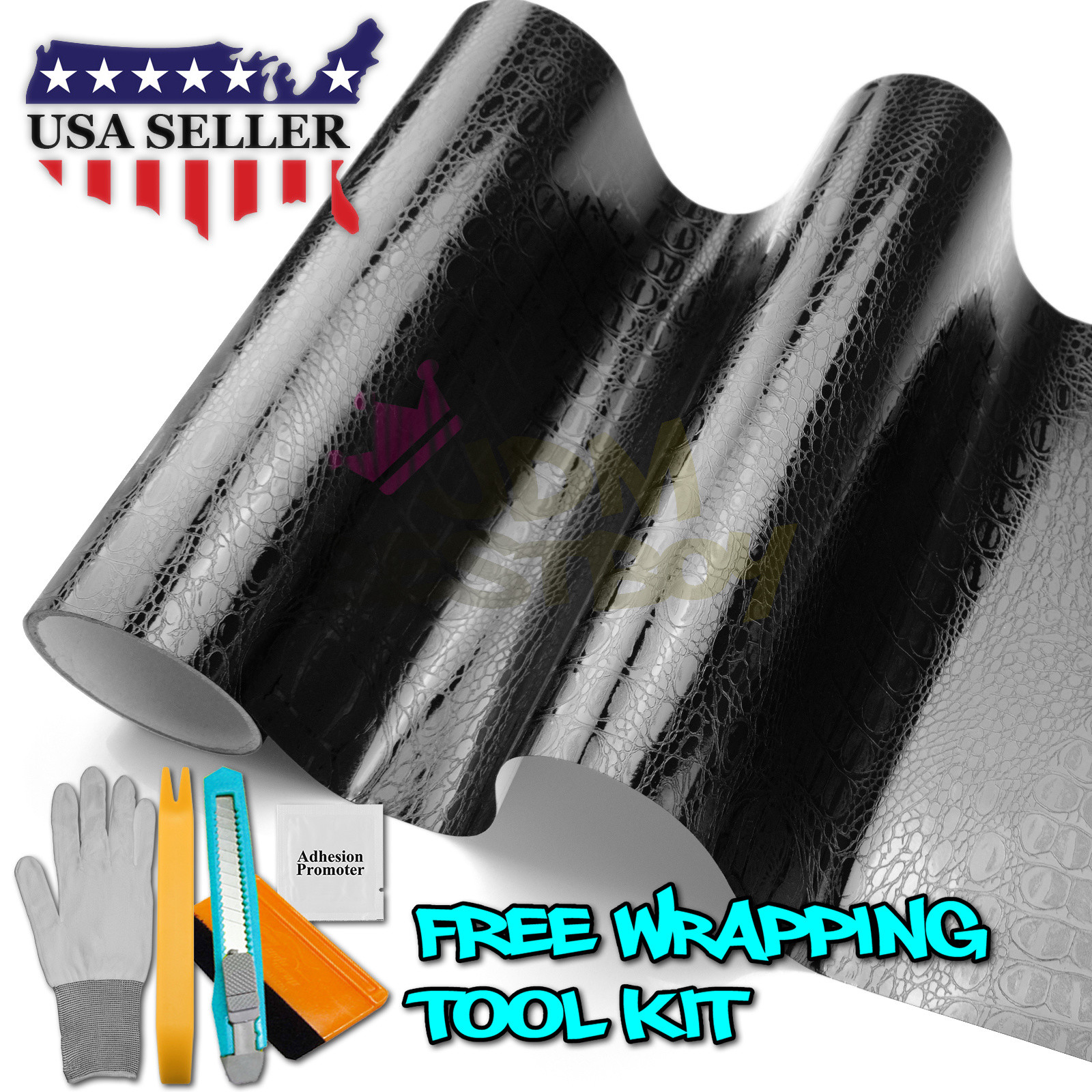 【Alligator Skin Reptiles】 3D Leather Vinyl Wrap Sticker Decal Bubble Free Sheet