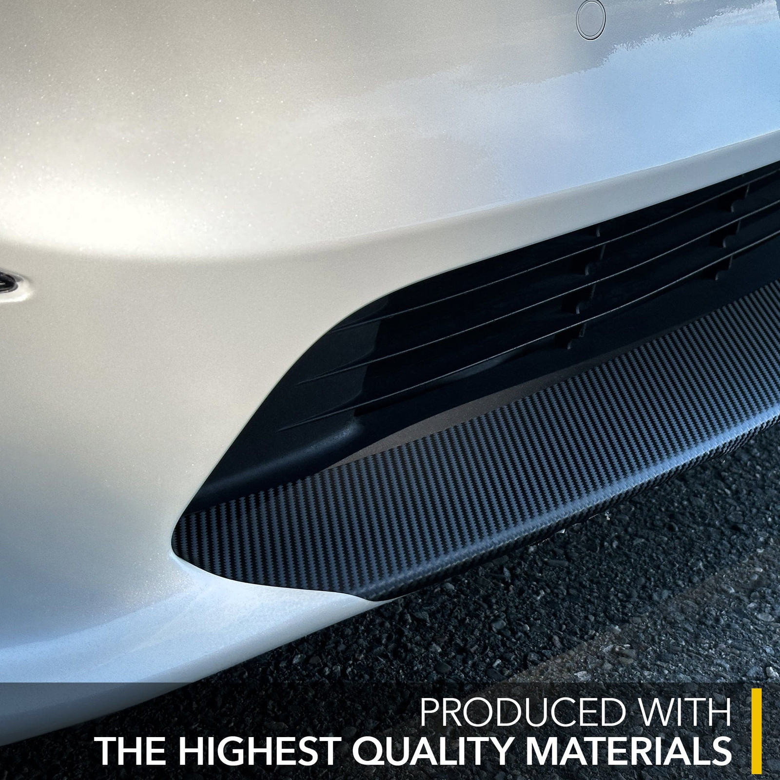 Front Lower Lip Wrap | Carbon Fiber Decal for Tesla Model S 2021-2025