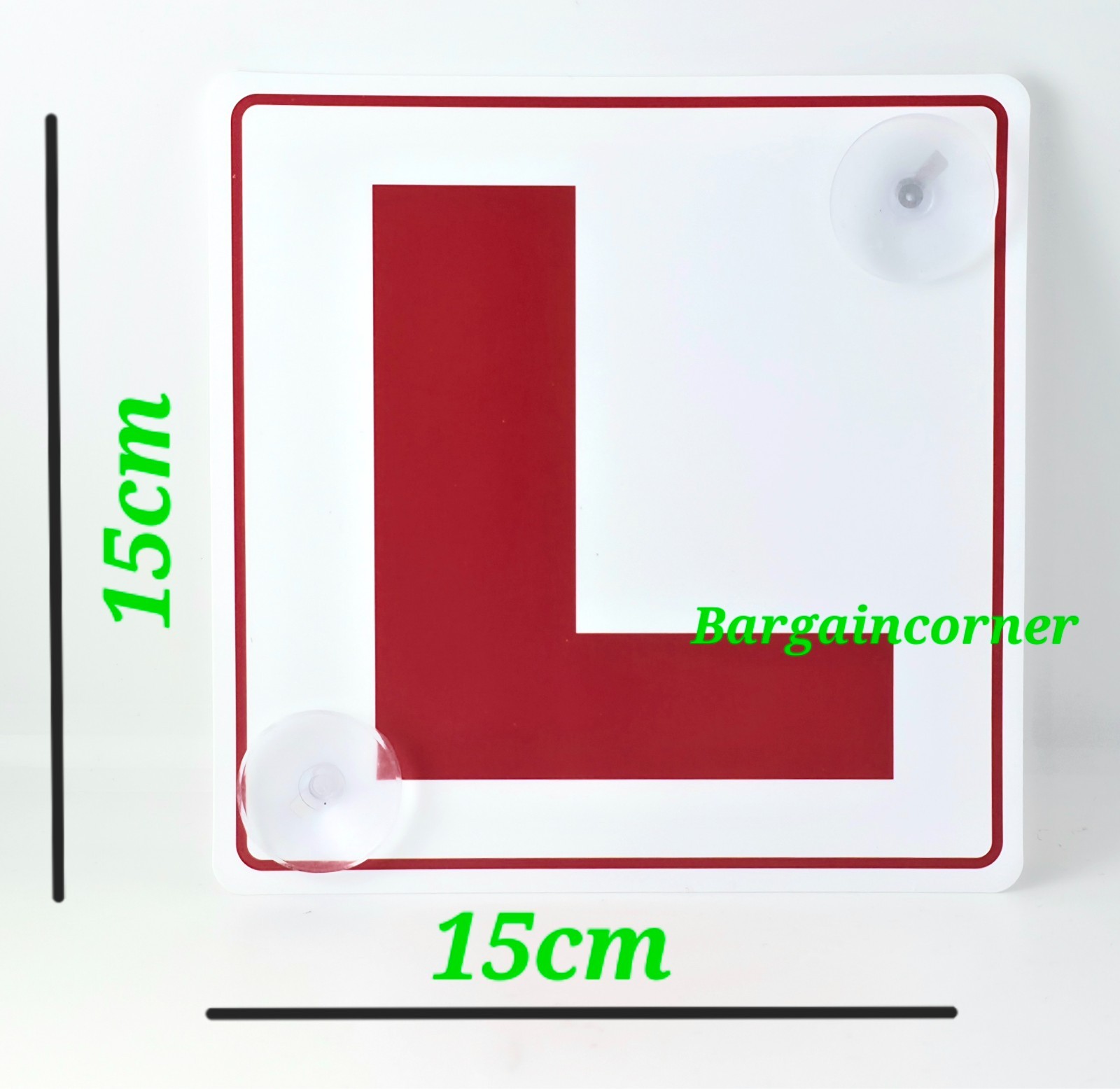 L PLATE SIGN Learner Driver Car Sign L Plate Advisory Sign With Suction Cup Hook