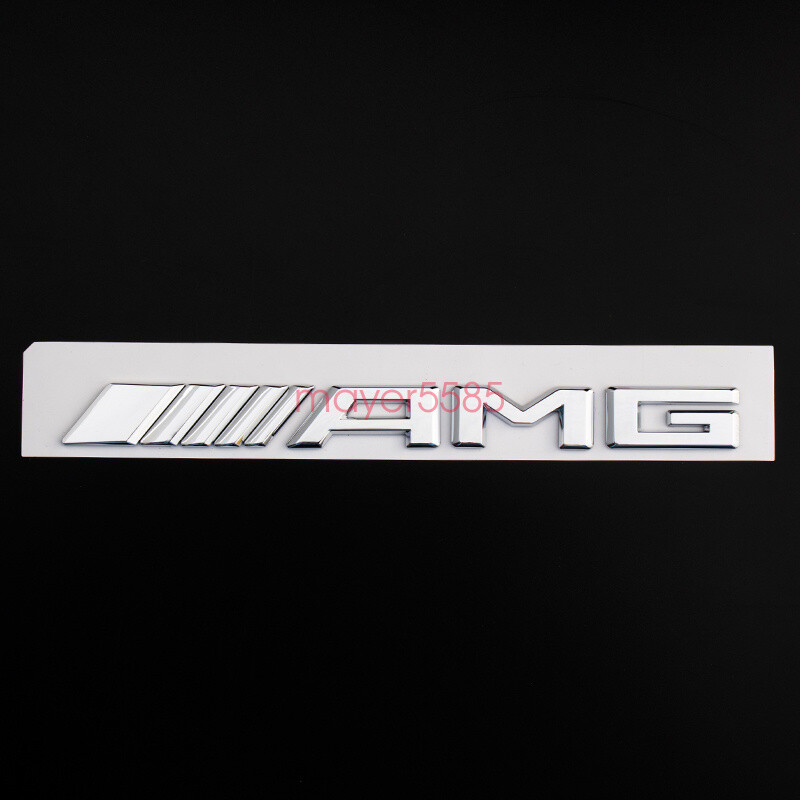 4pcs Chrome E43 AMG BITURBO 4 MATIC Trunk Emblem Badge Sticker for Mercedes Benz