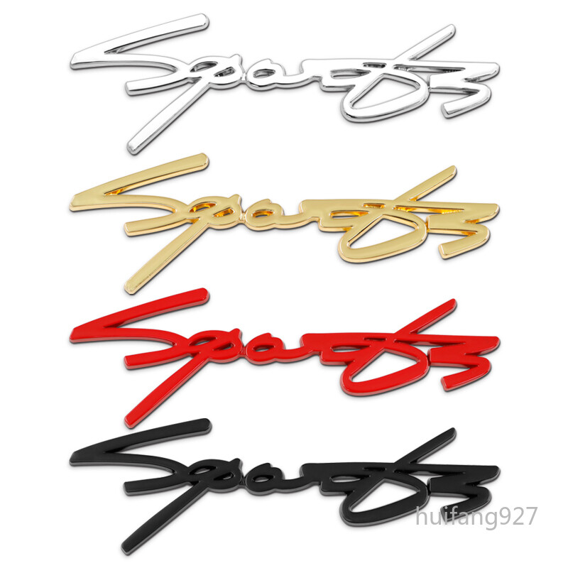 Auto Metal 3D SPORT Rear Trunk Lid Body Badge Emblem Decal Racing Car Custom