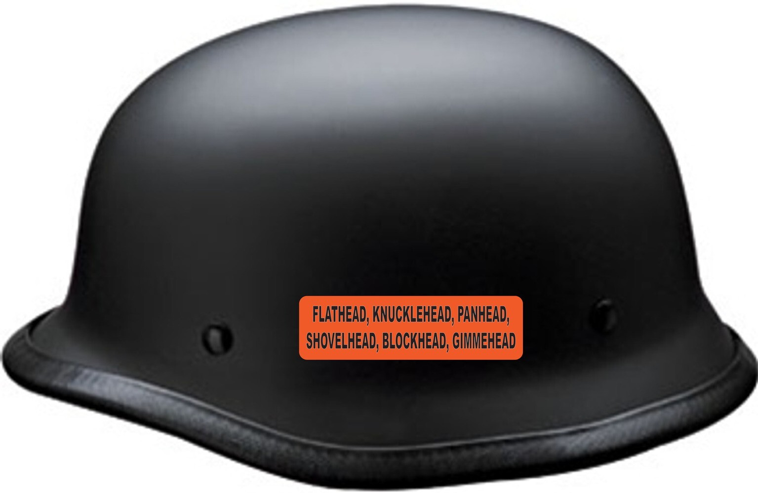 Flathead Knucklehead Panhead Shovelhead Blockhead Gimmehead Helmet Sticker B