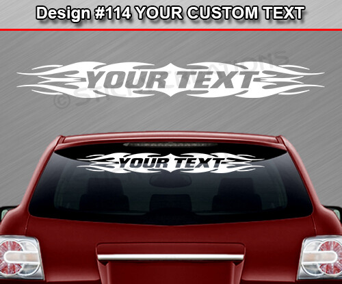 Design #114 Personalized Decal Sticker Vinyl Graphic Windshield Window Car Truck