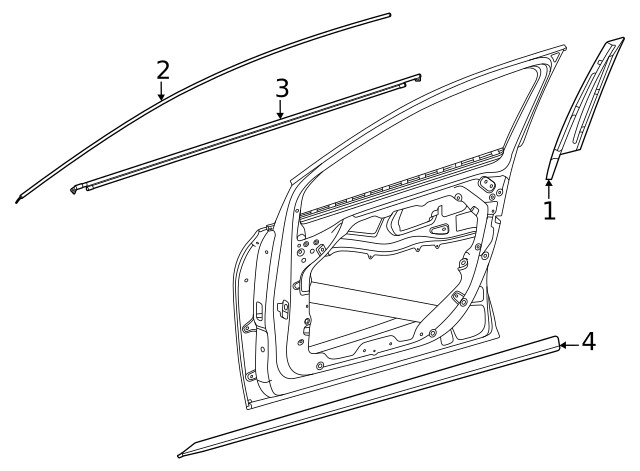 Genuine Mercedes-Benz Door Applique 294-690-01-00