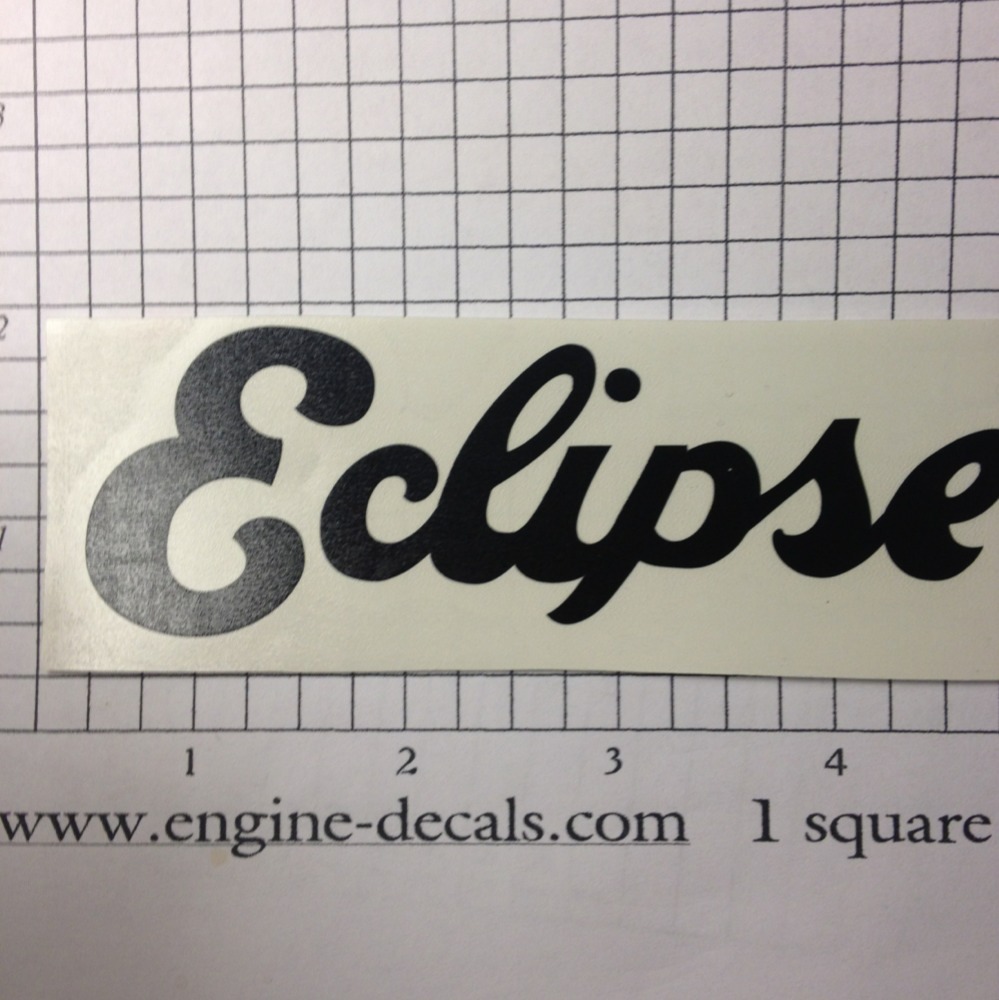 Eclipse Mower Decal Late 50’s Black 4-1/2″ Long