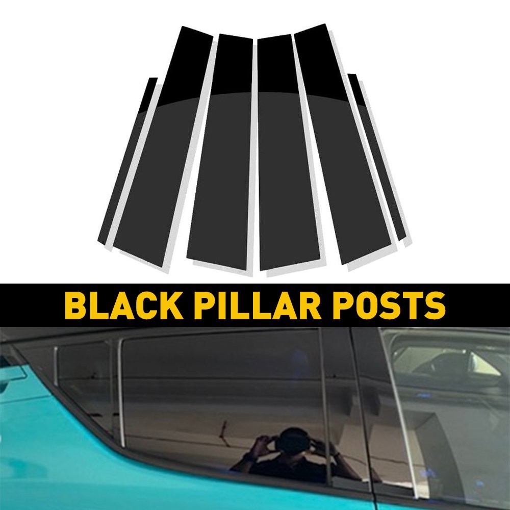 6/12x Pillar Black Posts for Toyota Camry Piano 2012-17 Door Trim Window U Cover