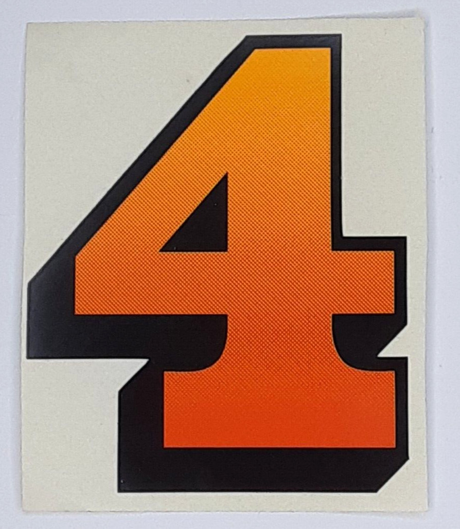 #4 Number FOUR Vinyl Decal Sticker Racing Car Truck ATV Boat Helmet Mailbox
