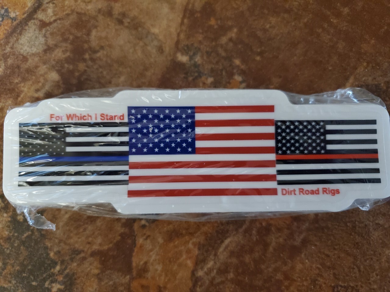For Which I Stand Blue Line, American, Red Line Flag decal
