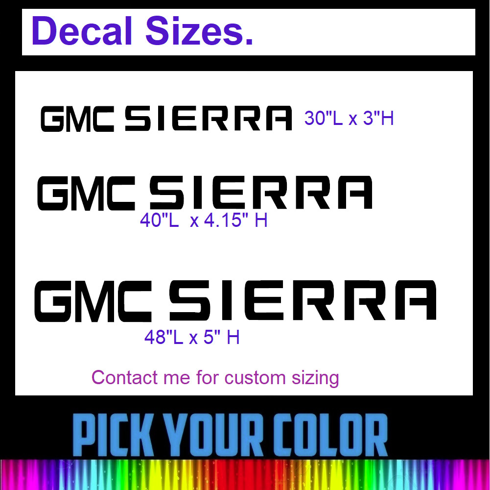 GMC SIERRA Windshield Sticker RED Logo Vinyl Decal American Muscle Truck US