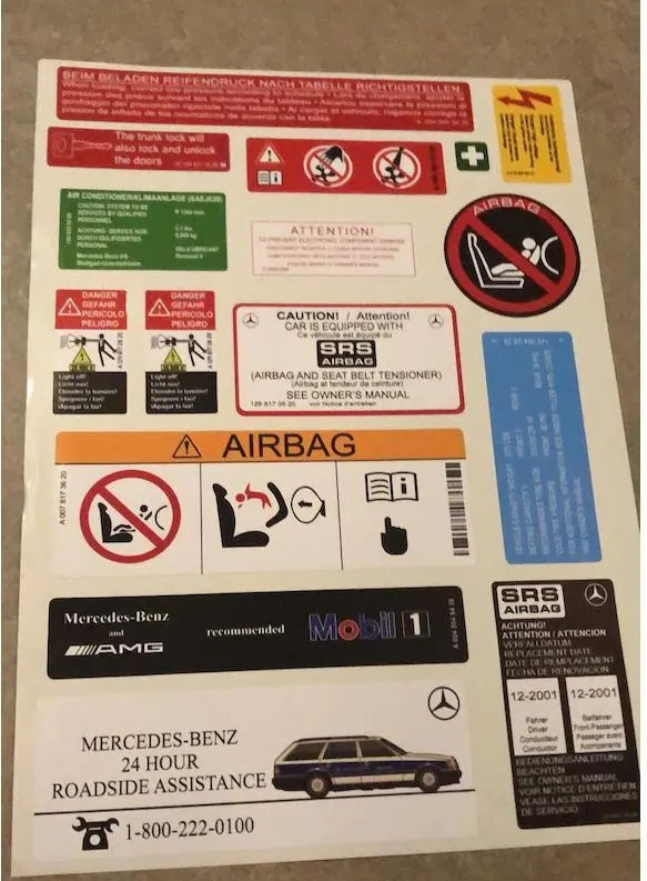 Decal Set Stickers For Mercedes-Benz W140 S Class All Models Best Quality